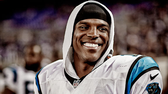 Carolina Panthers quarterback Cam Newton is all smiles and just keeps putting in hard work. Photo: reddit.com