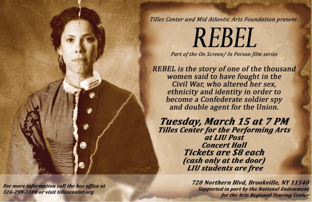 “REBEL” premieres at the Tilles Center on Tuesday, March 15.