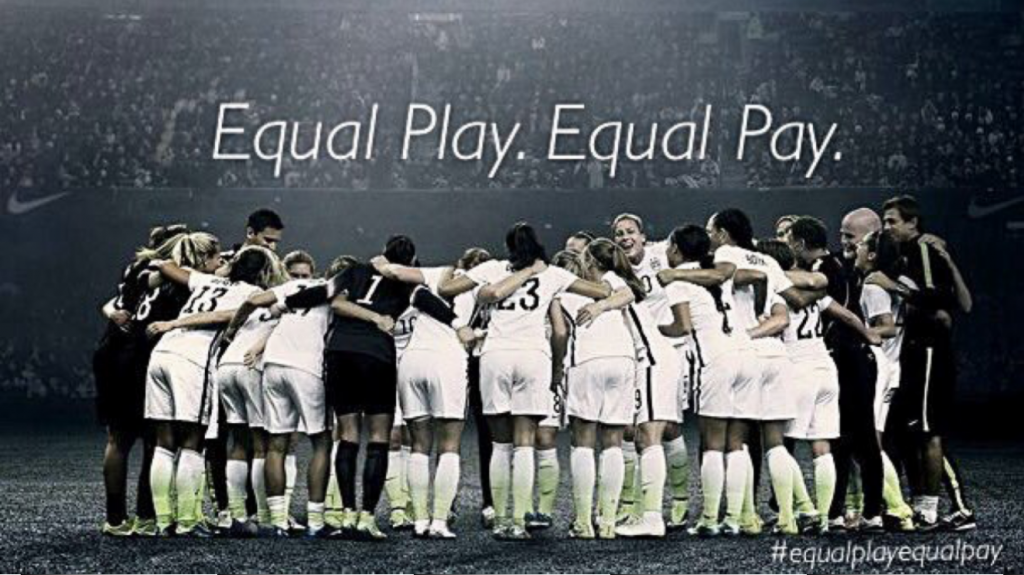 The U.S. women’s national team filed a lawsuit claiming wage discrimination. Photo courtesy of mpinoe/twitter.com