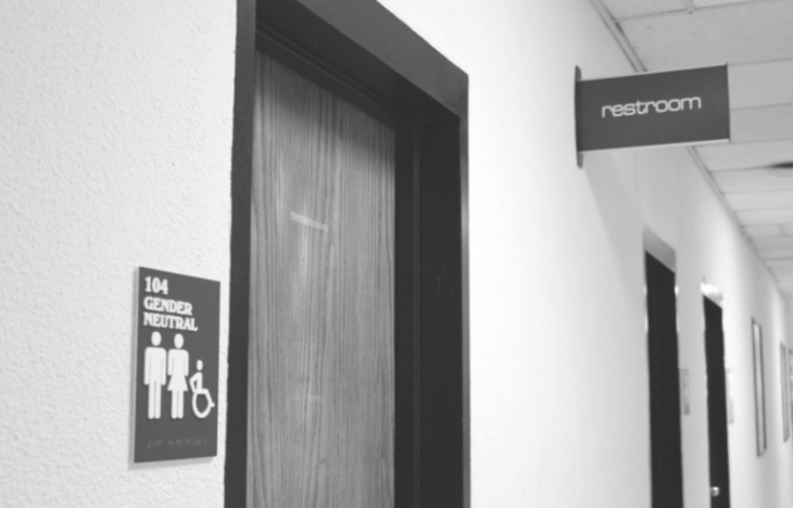 Photo by Jada Butler Gender neutral bathroom located in Hillwood near Campus Life